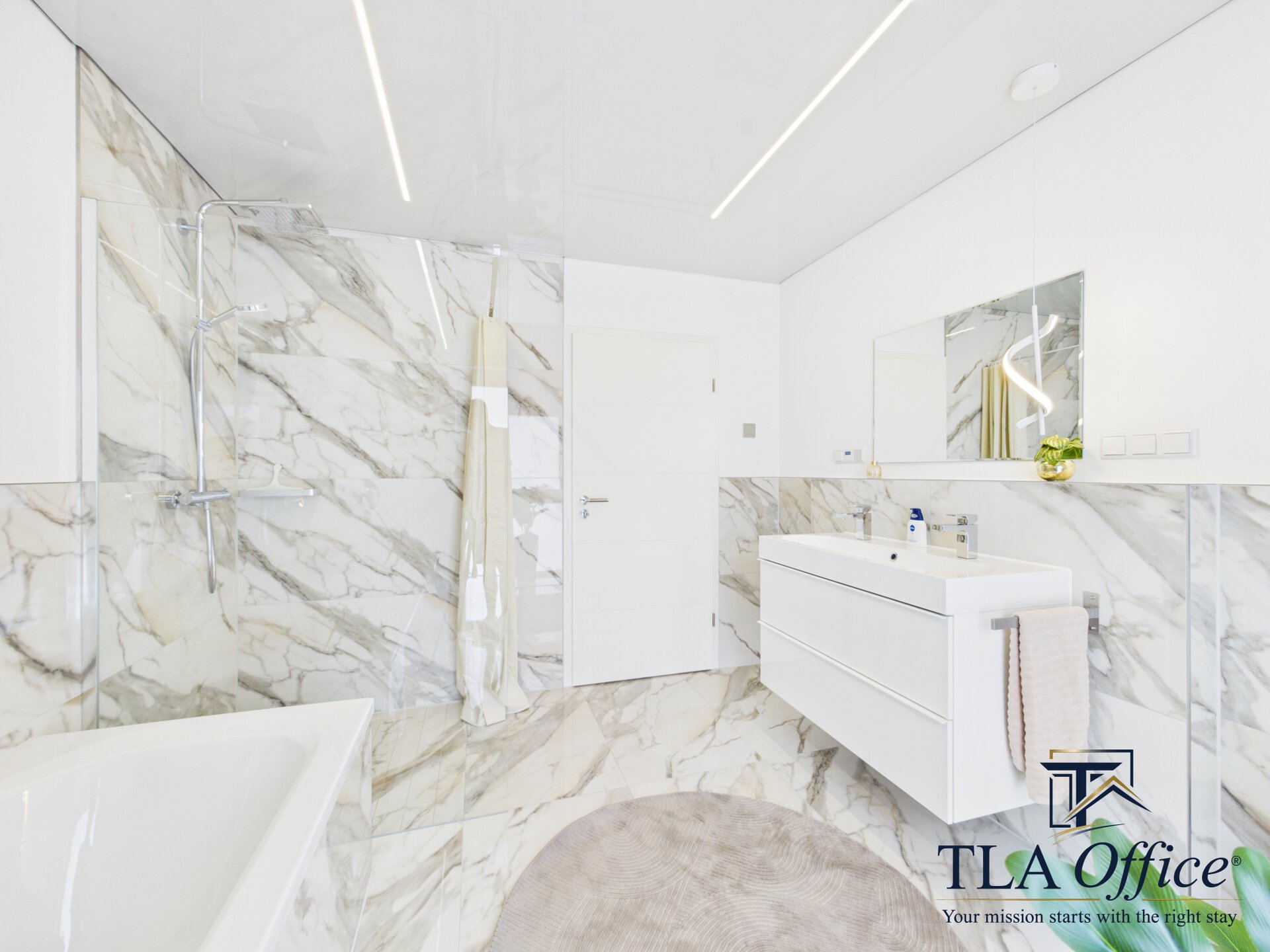 CAM01139G0-PR0079-STILL005 aMarble bathroom with vanity - TLA Apartment Weilerbach ground floor