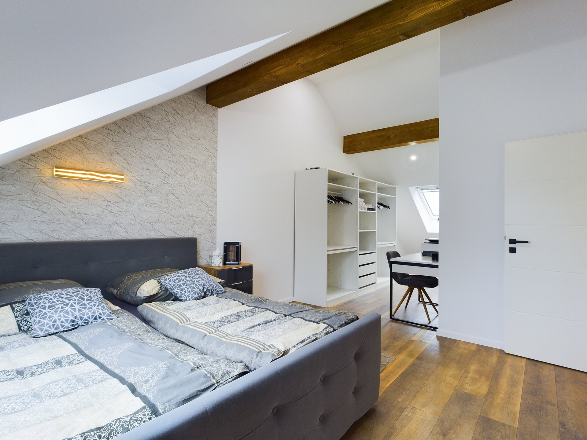 Modern 3-bedroom TLA apartment with sloped ceiling near Ramstein Air Base.