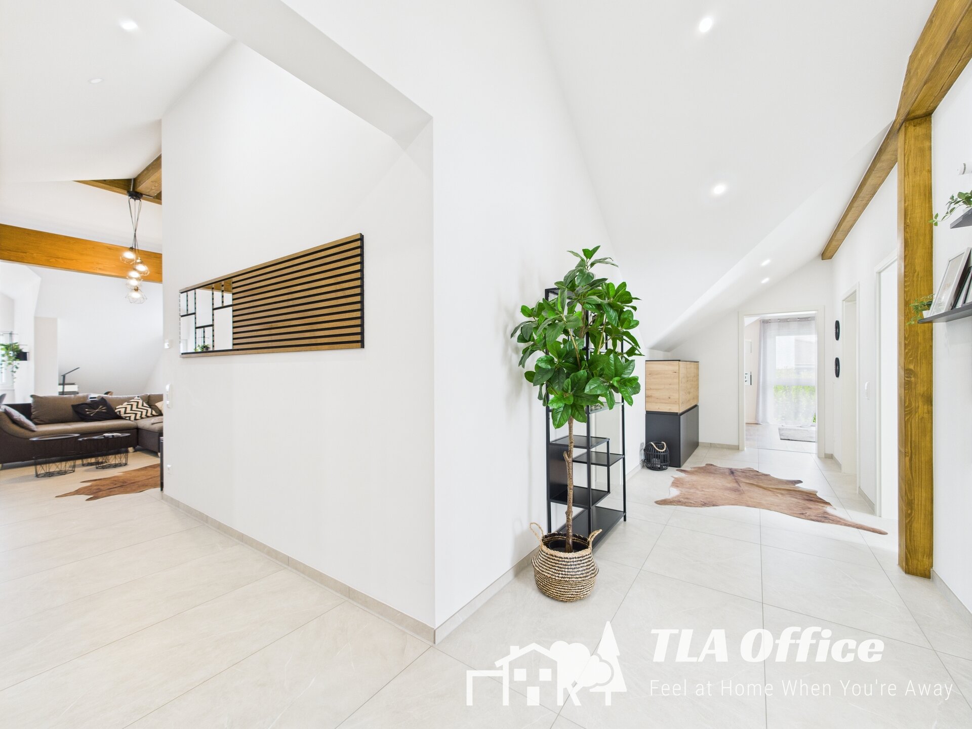 Bright and spacious 4-bedroom TLA apartment interior near Ramstein Air Base.
