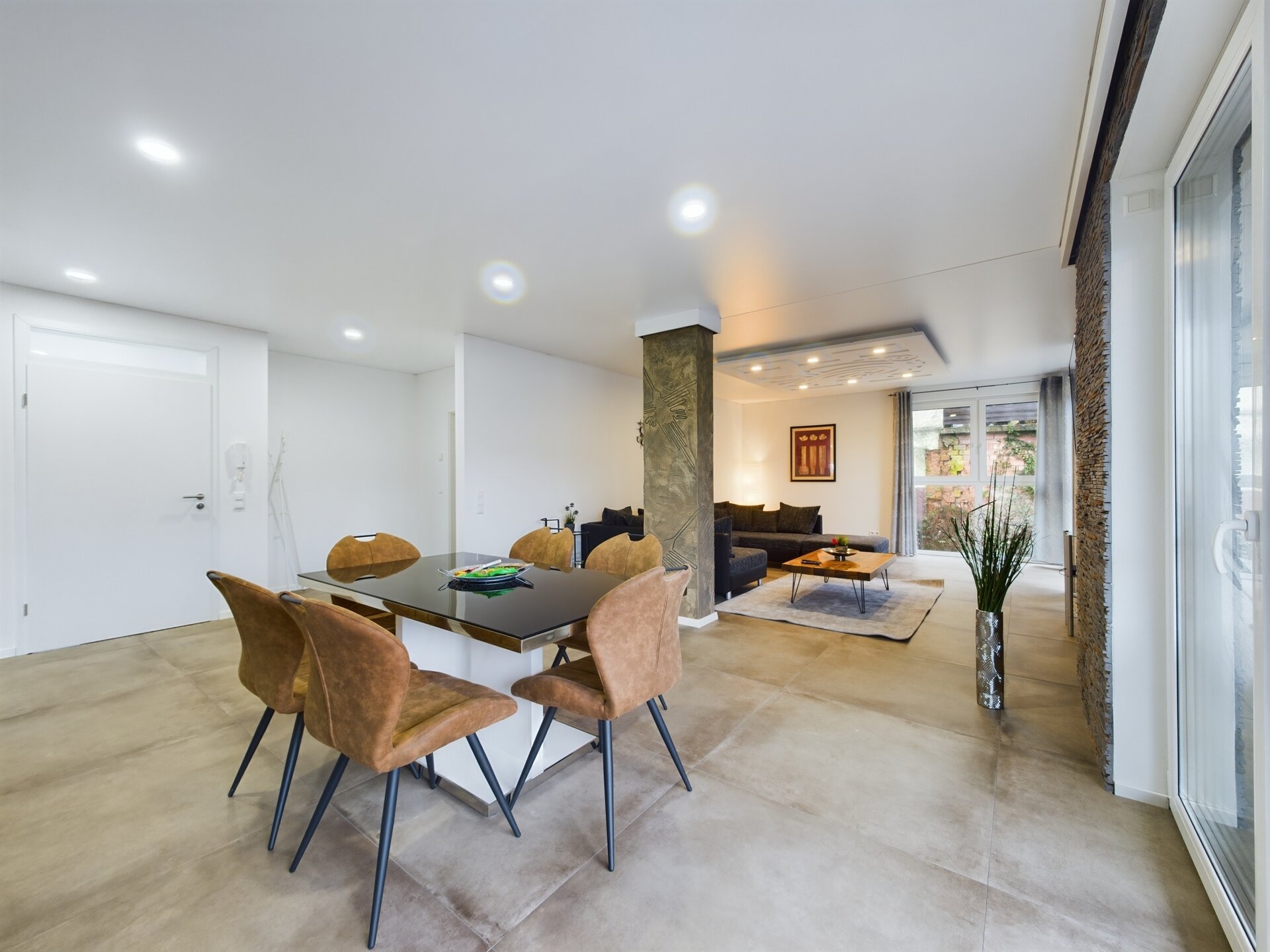 ramstein-12a-2nd-floor-04 Modern spacious living and dining area in a 3-bedroom TLA home near Ramstein Air Base.